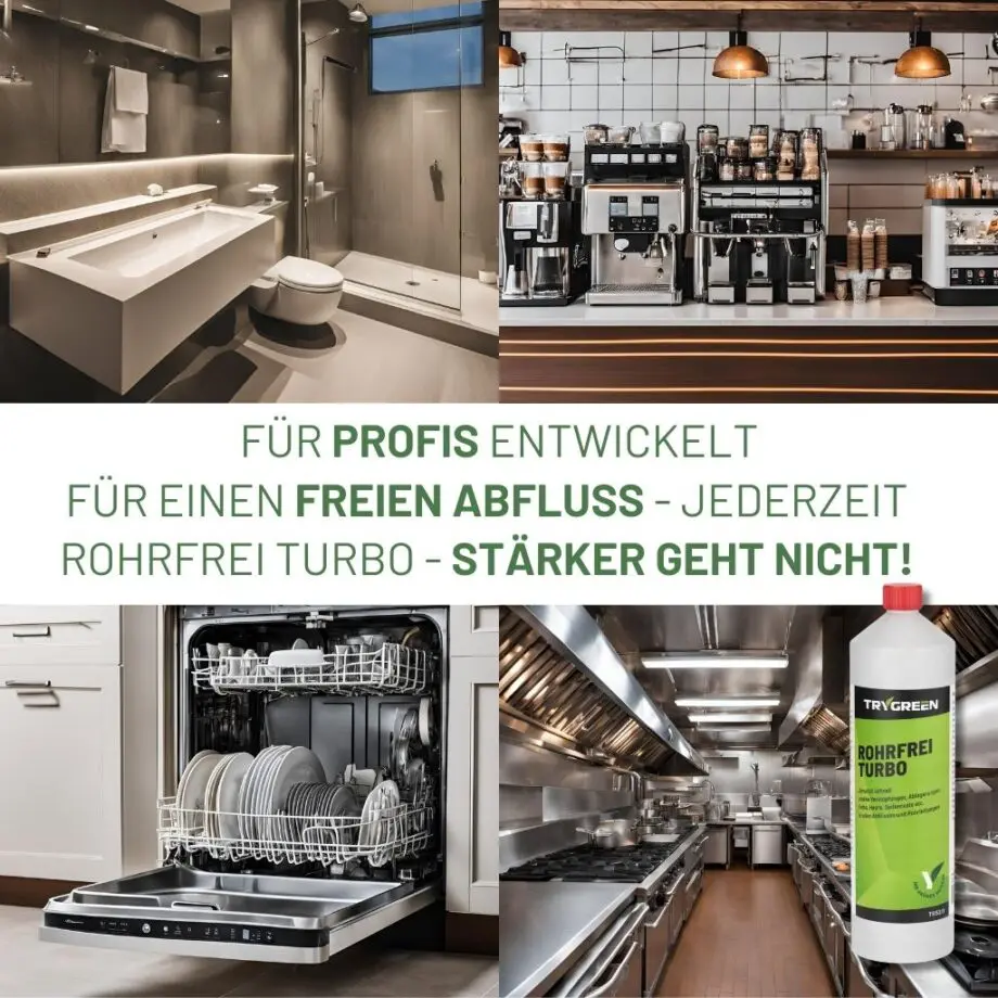 Rohrfrei Turbo Abflussfrei. Schnellwirkender Abflussreiniger für den Einsatz in Bad, Küche und Toilette. Extrastarker Abflussreiniger für den professionellen und privaten Einsatz.